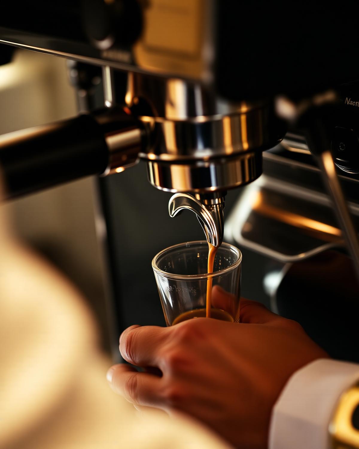 Barista preparando espresso